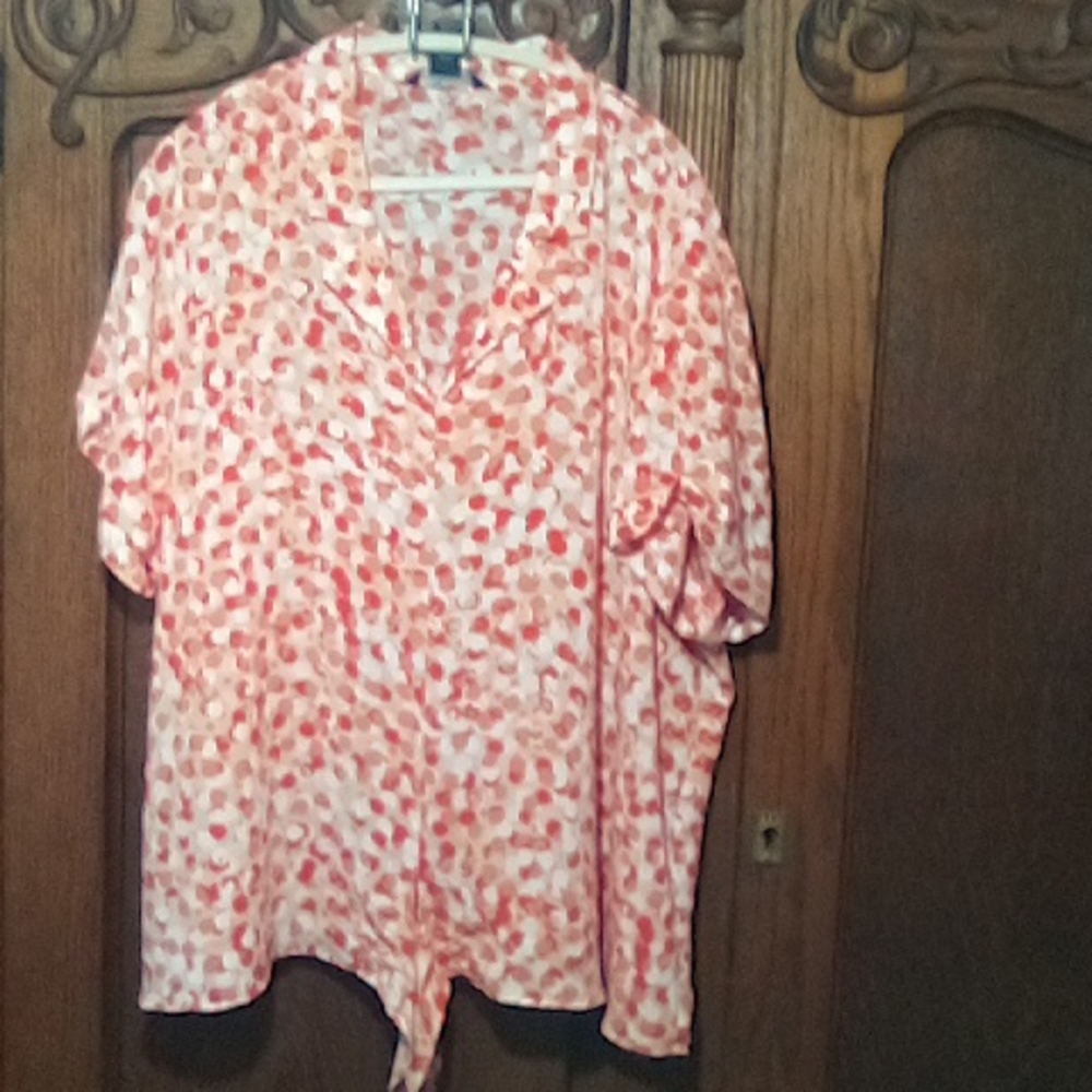 Red, and pink and white blouse lrg (316)
